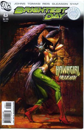 Brightest Day 8 published by DC with cover art by David Finch