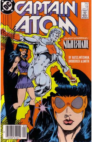 Captain Atom (DC) 14 (Newsstand) published by DC with cover art by Pat Broderick
