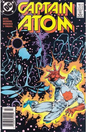 Captain Atom (DC) 23 (Newsstand) published by DC with cover art by Pat Broderick