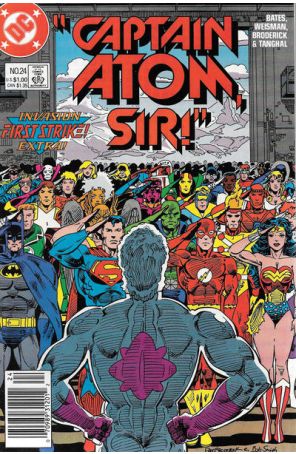 Captain Atom (DC) 24 (Newsstand) published by DC with cover art by Pat Broderick