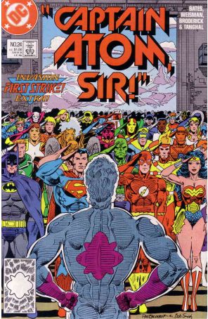 Captain Atom (DC) 24 published by DC with cover art by Pat Broderick
