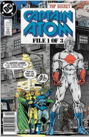 Captain Atom (DC) 26 (Newsstand) published by DC with cover art by Pat Broderick