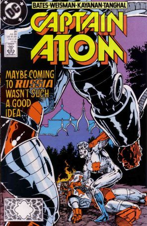 Captain Atom (DC) 31 published by DC with cover art by Pat Broderick