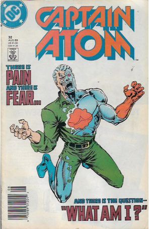 Captain Atom (DC) 32 (Newsstand) published by DC with cover art by Pat Broderick