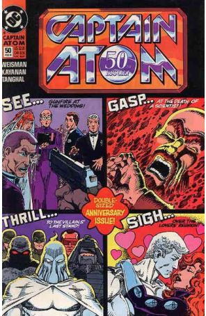 Captain Atom (DC) 50 published by DC with cover art by Pat Broderick
