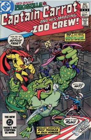 Captain Carrot and His Amazing Zoo Crew 19 published by DC with cover art by Rick Hoberg