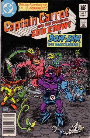 Captain Carrot and His Amazing Zoo Crew 7 (Newsstand) published by DC with cover art by Scott Shaw!