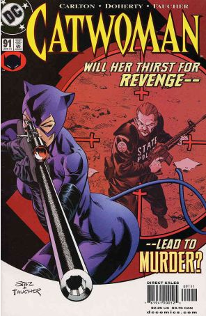 Catwoman (2nd series) 91 published by DC with cover art by Staz Johnson