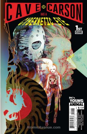 Cave Carson Has a Cybernetic Eye 1B published by DC with cover art by Bill Sienkiewicz