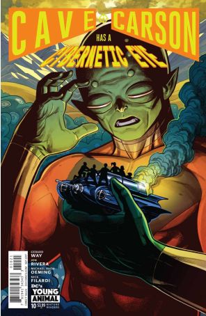 Cave Carson Has a Cybernetic Eye 10A published by DC with cover art by Benjamin Dewey