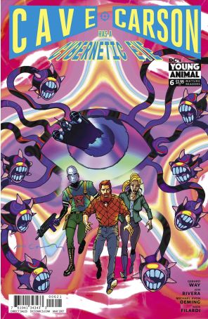 Cave Carson Has a Cybernetic Eye 6A published by DC with cover art by Brendan McCarthy