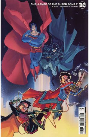 Challenge of the Super Sons 7A published by DC with cover art by Riley Rossmo
