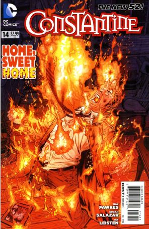 Constantine 14 published by DC with cover art by Victor Ibanez