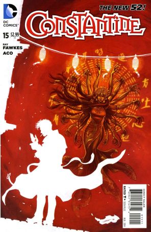 Constantine 15 published by DC with cover art by Juan Ferreyra