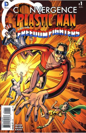 Convergence: Plastic Man and the Freedom Fighters 1 published by DC with cover art by Hilary Barta