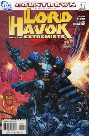 Countdown Presents: Lord Havok And The Extremists 1 published by DC with cover art by Liam Sharp