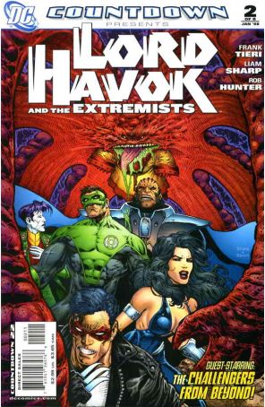 Countdown Presents: Lord Havok And The Extremists 2 published by DC with cover art by Liam Sharp