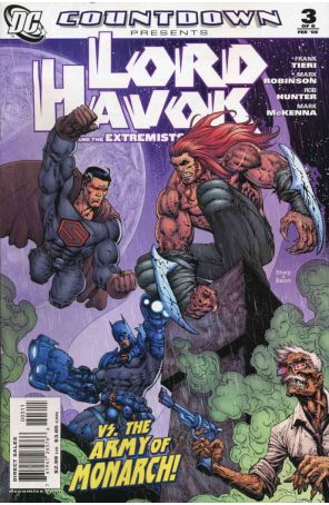 Countdown Presents: Lord Havok And The Extremists 3 published by DC with cover art by Liam Sharp