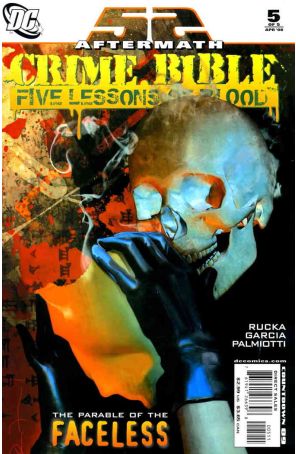 Crime Bible: The Five Lessons 5 published by DC with cover art by John Van Fleet