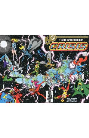 Crisis on Infinite Earths 1 published by DC with cover art by George Pérez