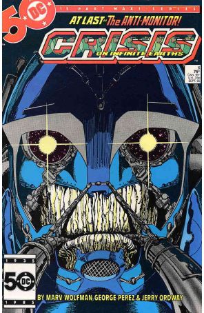 Crisis on Infinite Earths 6 published by DC with cover art by George Pérez