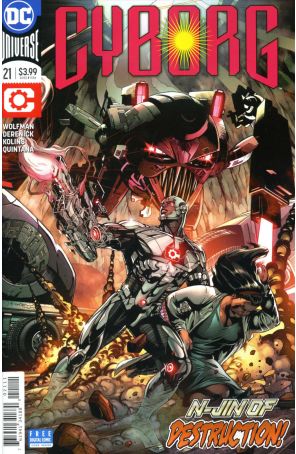 Cyborg (2nd Series) 21 published by DC with cover art by Sam Lotfi