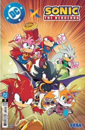 DC X Sonic the Hedgehog 3A published by DC with cover art by Pablo M. Collar