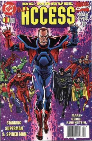DC/Marvel: All Access 1 (Newsstand) published by DC with cover art by Butch Guice