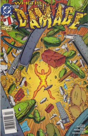 Damage 1 (Newsstand) published by DC with cover art by Bill Marimon