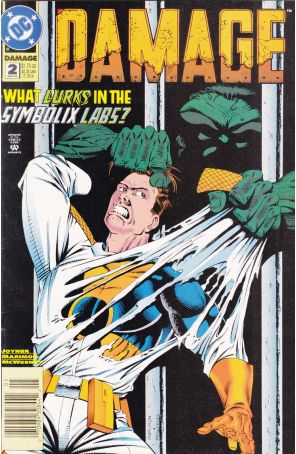 Damage 2 (Newsstand) published by DC with cover art by Bill Marimon