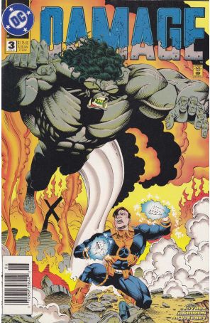 Damage 3 (Newsstand) published by DC with cover art by Bill Marimon