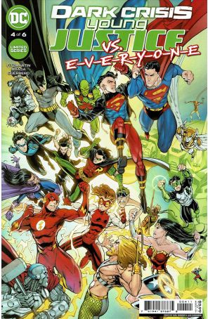 Dark Crisis: Young Justice 4 published by DC with cover art by Max Dunbar