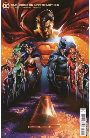 Dark Crisis 5E published by DC with cover art by Mateus Manhanini