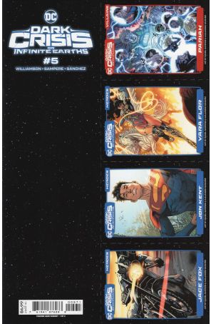 Dark Crisis 5F published by DC with cover art by Daniel Sampere