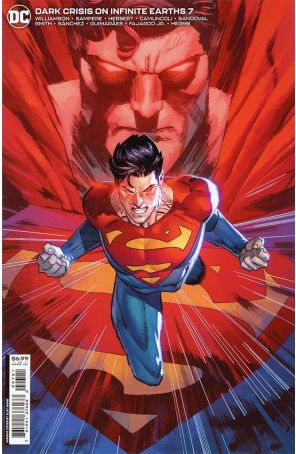 Dark Crisis 7A published by DC with cover art by Clay Mann