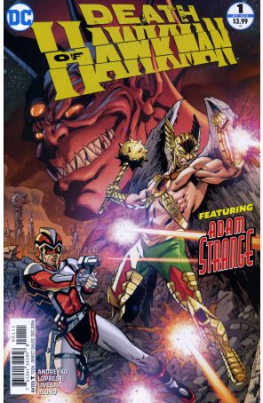 The Death of Hawkman 1 published by DC with cover art by Aaron Lopresti