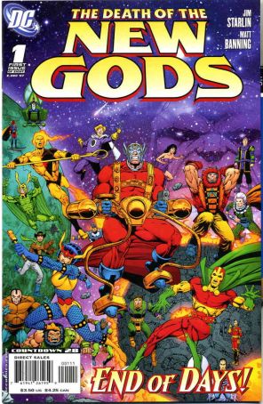 Death of the New Gods 1 published by DC with cover art by Jim Starlin