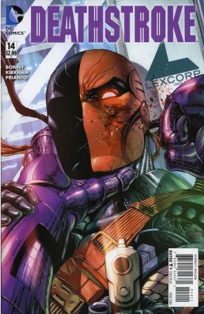 Deathstroke (2nd Series) 14 published by DC with cover art by Tyler Kirkham