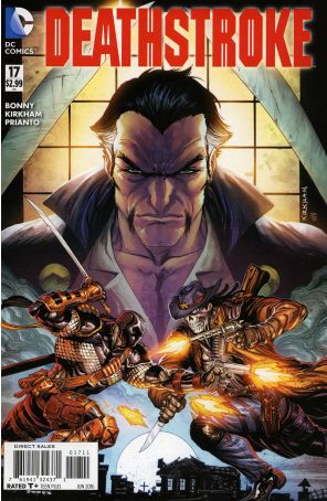 Deathstroke (2nd Series) 17 published by DC with cover art by Tyler Kirkham