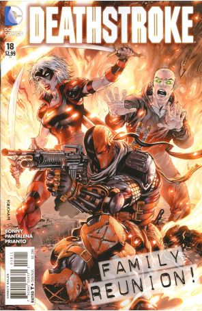 Deathstroke (2nd Series) 18 published by DC with cover art by Tyler Kirkham