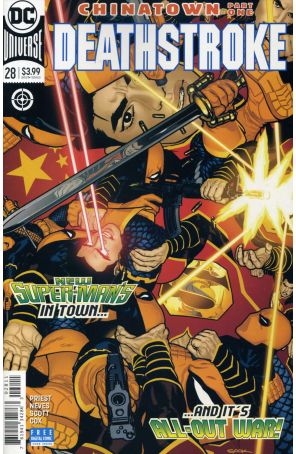 Deathstroke (3rd Series) 28 published by DC with cover art by Ryan Sook