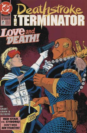 Deathstroke the Terminator 21 published by DC with cover art by Mike Zeck