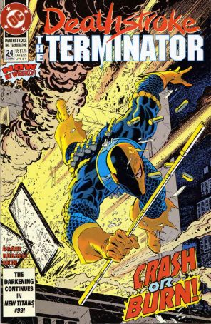 Deathstroke the Terminator 24 published by DC with cover art by Mike Zeck