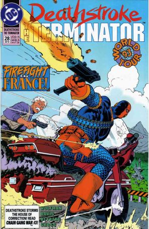 Deathstroke the Terminator 28 published by DC with cover art by Mike Zeck