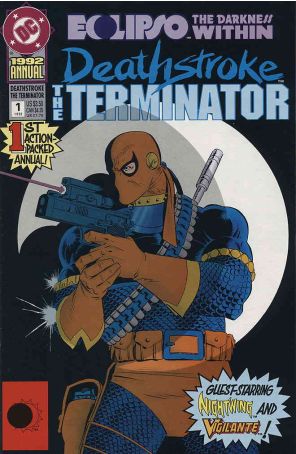 Deathstroke the Terminator Annual 1 published by DC with cover art by Mike Zeck