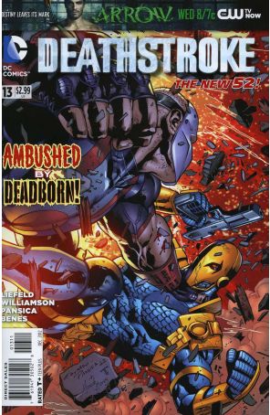 Deathstroke 13 published by DC with cover art by Eduardo Pansica