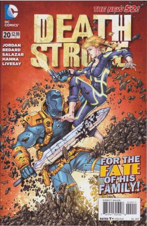 Deathstroke 20 published by DC with cover art by Aaron Kuder