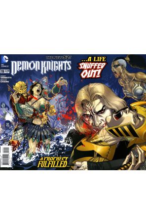 Demon Knights 19 published by DC with cover art by Tony Daniel
