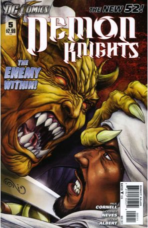 Demon Knights 5 published by DC with cover art by Mike Choi