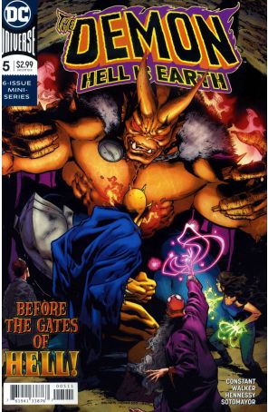 Demon: Hell Is Earth 5 published by DC with cover art by Brad Walker